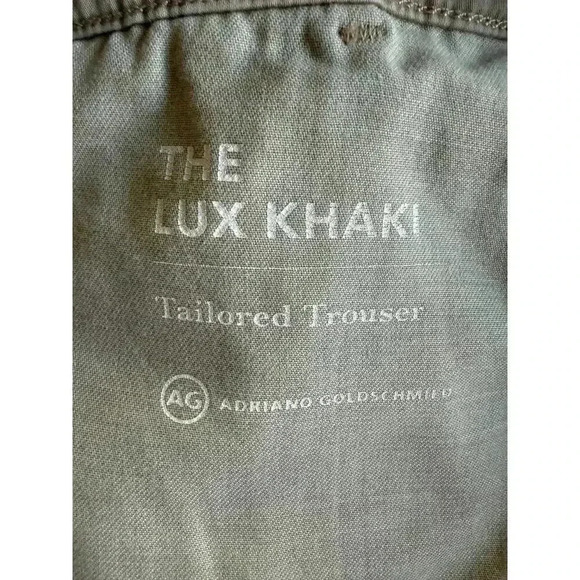 AG Adriano Goldschmidt Mens The Lux Khaki Tailored Trousers in Wheat 36R - Picture 10 of 13
